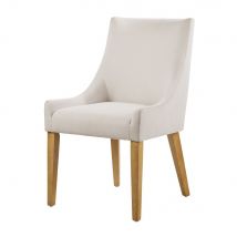 Beiger Stuhl aus Kiefer und Pappel Stilclassic chic Beige Kiefernholz Maisons du Monde