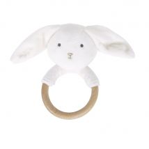 Beißring Hase, ecru und goldfarben Stil modern Weiß Baby Maisons du Monde