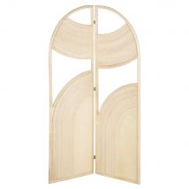 Biombo Rendilhado Bege estilo exótico Rotim - Maisons Du Monde