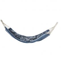 Blue and white recycled cotton hammock 100x200cm sea side style - - - Maisons Du Monde