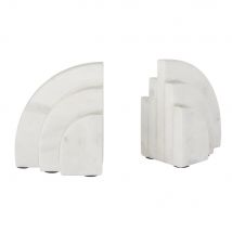 Bogenförmige Buchstützen aus weißem Marmor Stil classic chic Maisons du Monde