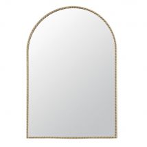Bogenförmiger Spiegel aus beigem Bast, 81x121cm Stil exotic Maisons du Monde