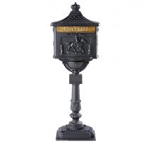 Boîte aux lettres d'extérieur déco en fonte gris anthracite style campagne - Maisons Du Monde