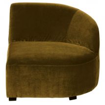 Bracciolo destro per divano componibile in velluto color bronzo - Modello Contemporaneo - Marrone - Maisons du Monde