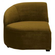 Bracciolo sinistro per divano componibile in velluto color bronzo - Modello Contemporaneo - Marrone - Maisons du Monde