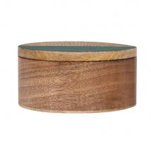 Brown and green mango wood box exotic style - Beige - Maisons Du Monde