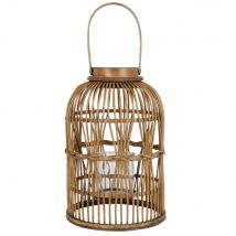 Brown Woven Bamboo Lantern H43 exotic style - Maisons Du Monde