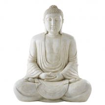 Buddha-Statue, weiß und in gealterter Optik H146 exotic Stil - Maisons Du Monde
