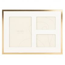 Cadre 3 vues blanc et doré style classique chic Panneau De Particules - Maisons Du Monde