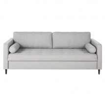 Canapé-lit 3/4 places gris chiné style contemporain - Polyester - Maisons Du Monde