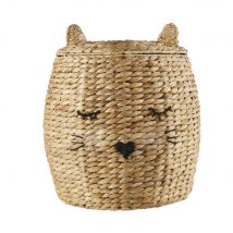 Cesto gatto in fibra vegetale intrecciata e lana - - Fibre naturali - Maisons du Monde