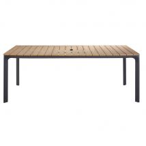 Charcoal Grey Aluminium 6-8 Seater Garden Table L200 sea side style - Brown - Metal - Maisons Du Monde