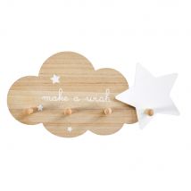 Cloud and Star 4-Hook Coat Rack style - Beige - Particle Board - Child - Maisons Du Monde