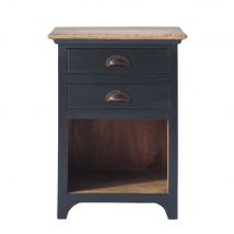 Comodino grigio in mango con 2 cassetti - Modello Classico chic - Nero - - Legno - Maisons du Monde