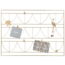 Cornice multipla in filo di metallo dorato 60x43 cm - Modello Esotico - Maisons du Monde