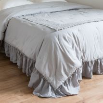Cubrecamas de algodón gris 240x260 estilo rústico - Maisons Du Monde