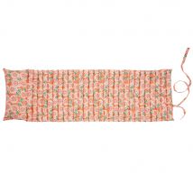 Cuscino da pavimento in poliestere riciclato e cotone biologico con motivo floreale multicolore 60x180 cm - Modello Contemporaneo - Maisons du Monde