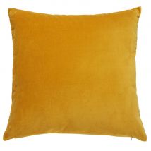 Cuscino giallo senape in velluto 45x45cm SAVORA - Modello Vintage - - Maisons du Monde