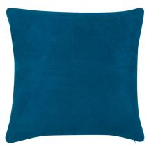 Cuscino in suédine blu di Sassonia 60x60 cm, OEKO-TEX modello contemporaneo - Certificato oeko-tex - Microfibra - Maisons Du Monde