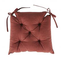Cuscino per sedia color terracotta 40x40 - Modello Contemporaneo - Rosso - Cotone - Maisons du Monde
