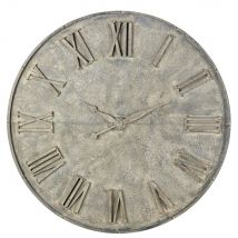 Decorazione orologio finti in metallo grigio effetto anticato, 160 cm modello industriale - Maisons Du Monde