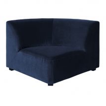 Eckelement für modulares Sofa aus Samt, nachtblau Stil vintage Samt Maisons du Monde