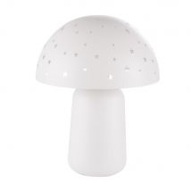 Ecru metalen tafellamp met opengewerkte sterretjes hedendaags stijl - Wit Metaal - Kind - Maisons Du Monde