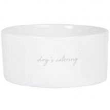 Ecru stoneware pet bowl contemporary style - White Sandstone - Maisons Du Monde