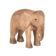 Elefanten-Figur aus Mangoholz, H16cm Stil exotic Braun Mangoholz Maisons du monde