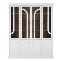 Estante Com 8 Portas Em Branco estilo clássico chique Madeira - Maisons Du Monde