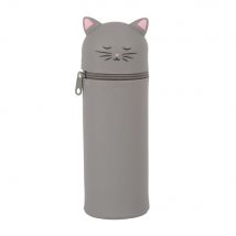 Federmäppchen Katze, grau modern Stil - Silikon - Maisons Du Monde