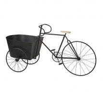 Fioriera bicicletta in metallo nero e legno di abete - Modello Country - Maisons du Monde