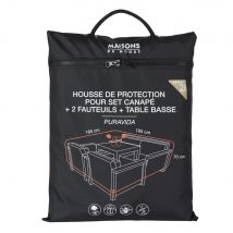 Fodera di protezione per salotto da giardino nera larg. 185 cm - Nero - Polyester - Maisons du Monde