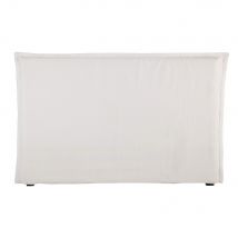 Fodera di testata da letto bianca in lino slavato 180 cm - Modello Classico chic - Bianco - - Maisons du Monde