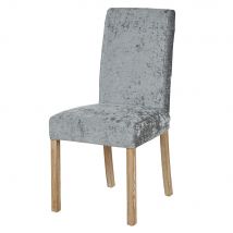 Fodera per sedia in velluto grigio antracite, OEKO-TEX - Modello Contemporaneo - Öko-Tex Zertifikat - Maisons du Monde
