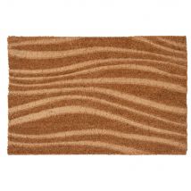 Fußmatte aus Kokosnuss-Faser mit Wellenmotiven, beige und braun 40x60 Stil exotic Faser Maisons du Monde