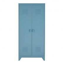 Garderobekast van blauwgrijs metaal met 2 deuren Tiener - Maisons Du Monde