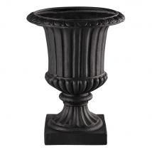 Gartenvase EYGUIERES aus Kunstharz, H 71 cm, anthrazitgrau Stil classic chic Maisons du Monde