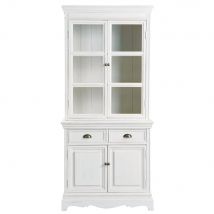 Geschirrschrank aus Paulownienholz, B 86 cm, weiß Stil landhaus Maisons du Monde