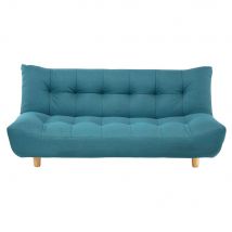Gestepptes 3-sitzer-sofa Clic-clac In Türkisblau Stil modern - Stoff - Festliche Dekoration - Maisons Du Monde