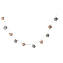 Ghirlanda luminosa 10 LED gatti multicolori, L.133 cm - Grigio - Tessuto - Maisons du Monde
