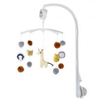 Giostrina musicale per neonato in cotone grigio, giallo senape, bianco e nero - Multicolore - - Maisons du Monde