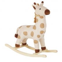Giraffa a dondolo beige e marrone - Modello Contemporaneo - Polyester - Maisons du Monde