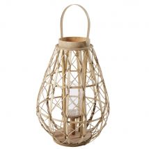 Glass and Bamboo Lantern exotic style - Beige - Maisons Du Monde