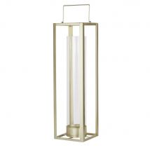 Glass and gold metal lantern classic chic style - Maisons Du Monde