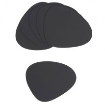 Glasuntersetzer in Steinform, anthrazitgrau, Set aus 6 Stil seaside Kristall Maisons du Monde