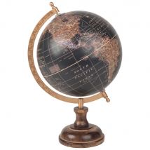 Globus aus Mangoholz, schwarz Stilmodern Braun Mango Holz Maisons du Monde