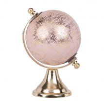 Globus aus Metall, goldfarben und rosa Stil classic chic Metall Maisons du Monde
