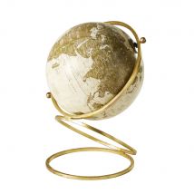 Globus Weltkarte aus Metall, goldfarben Stil classic chic Maisons du Monde