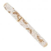 Gold and white glass beaded pen classic chic style - Maisons Du Monde